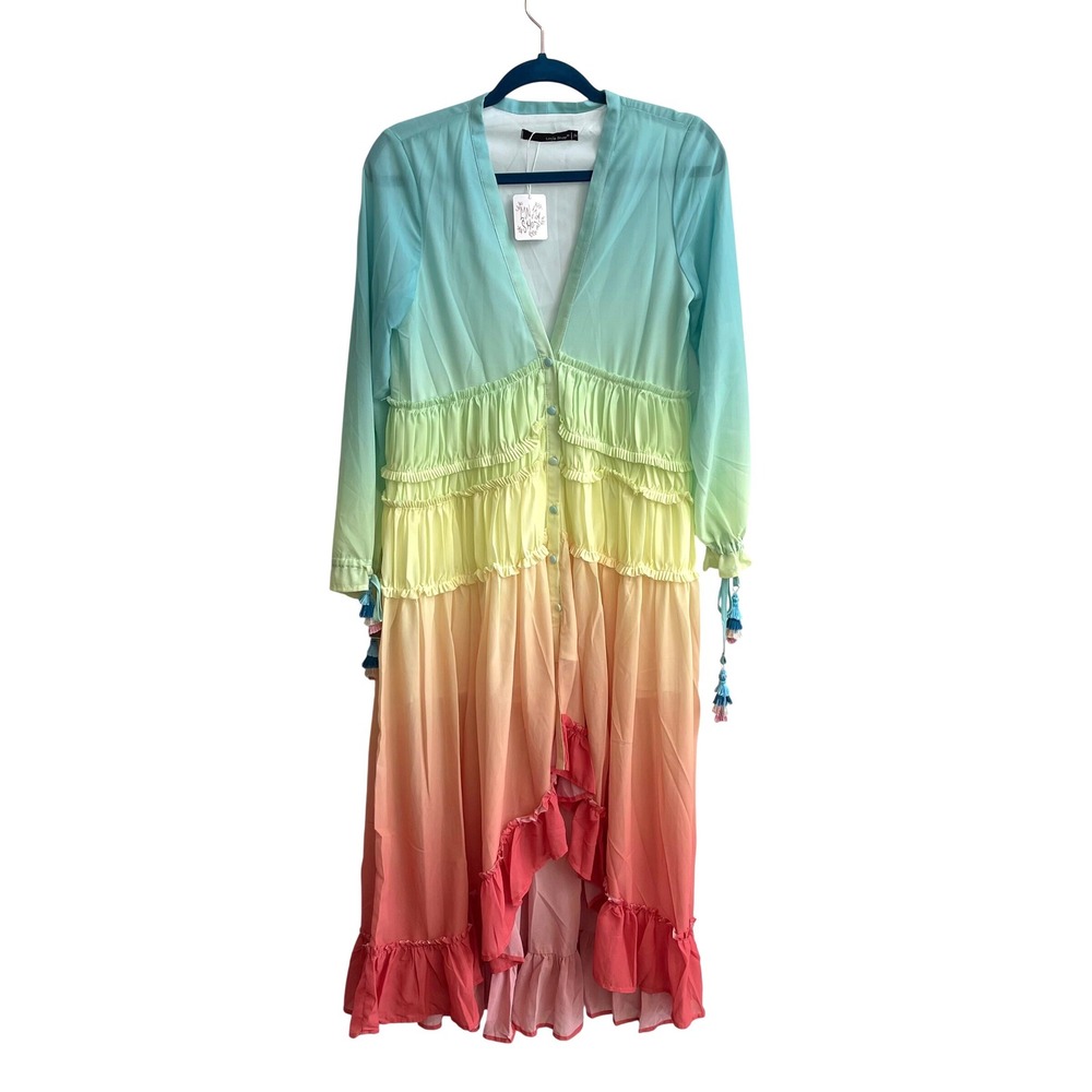 Gradient Ruffle Maxi Dress - Multi - Picture 3 of 10